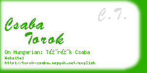 csaba torok business card